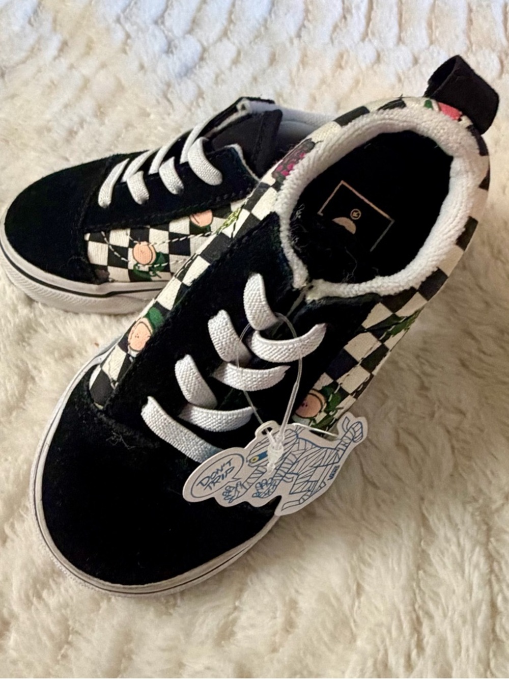 Vans Black and White Toddler Low-Top Sneakers